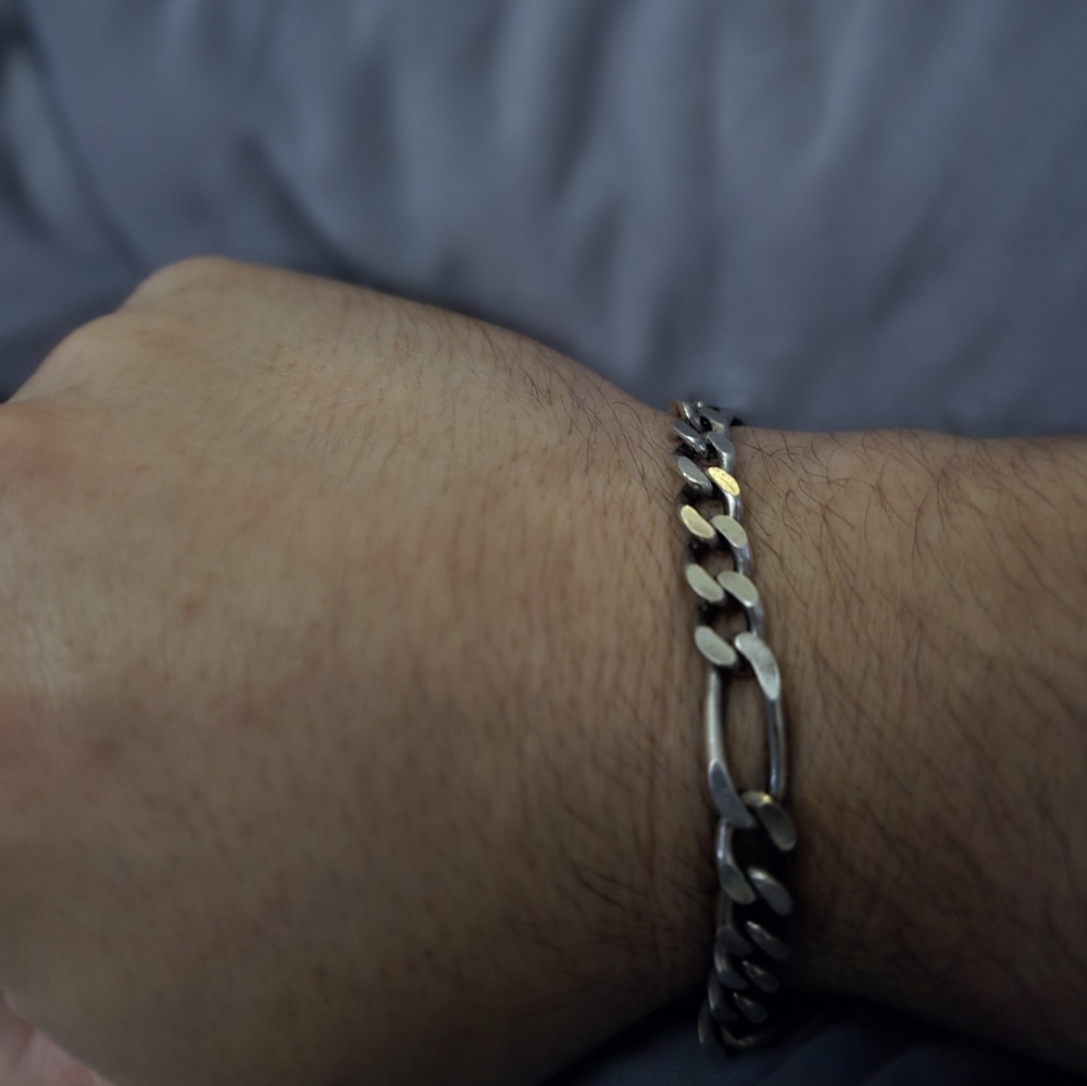 Silver Chain Bracelet 925 Italy 7.5 Size